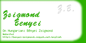 zsigmond benyei business card