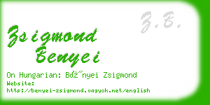 zsigmond benyei business card